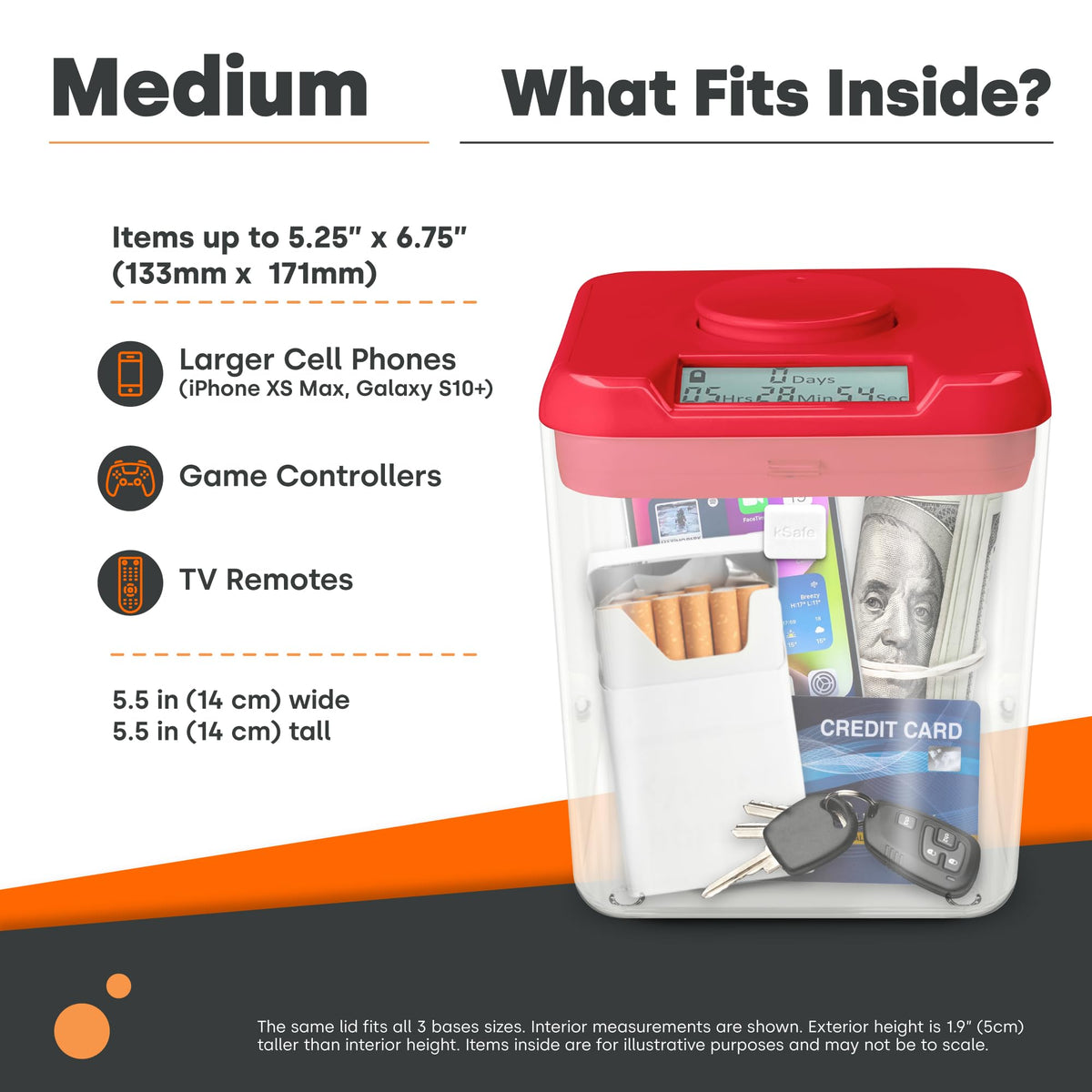 Kitchen Safe K-Safe medium on a desk shows compact, practical habit support for busy spaces.
