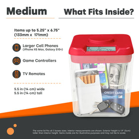 Kitchen Safe K-Safe medium on a desk shows compact, practical habit support for busy spaces.