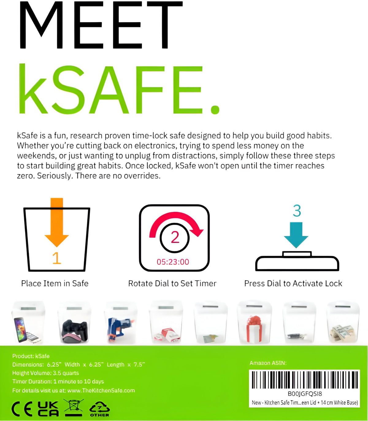 Kitchen Safe K-Safe precommitment tool provides a structured pause to improve decision making.