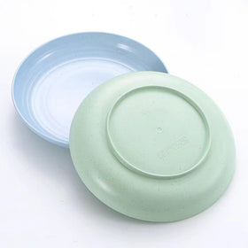 K Y KANGYUN 9in Wheat Straw Plate dishwasher-safe, easy cleanup after meals.