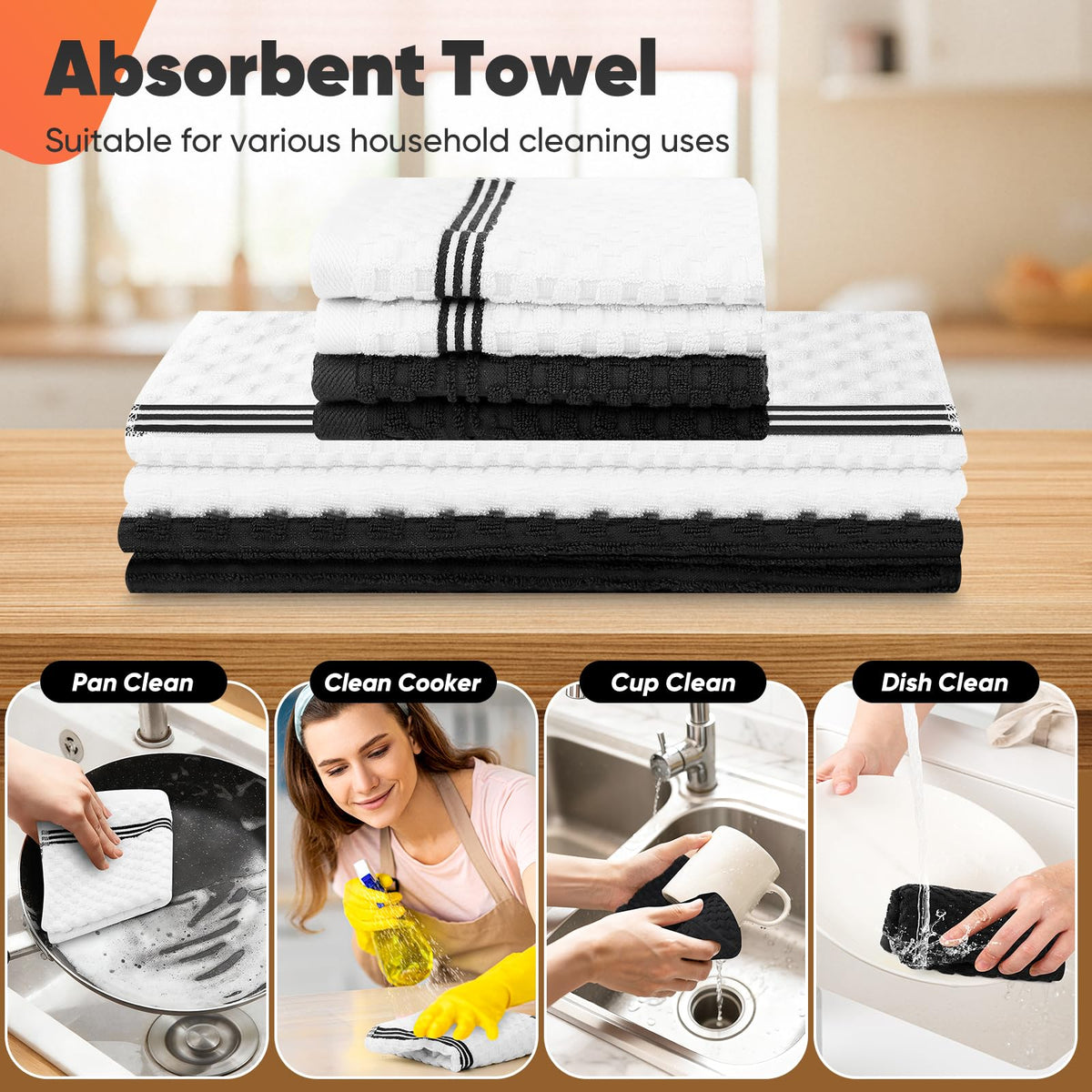 KacNacPro dishcloths absorbent for fast drying and spotless counters.