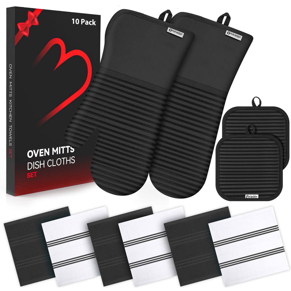 KacNacPro oven mitts with silicone grip protect hands during high-heat baking.