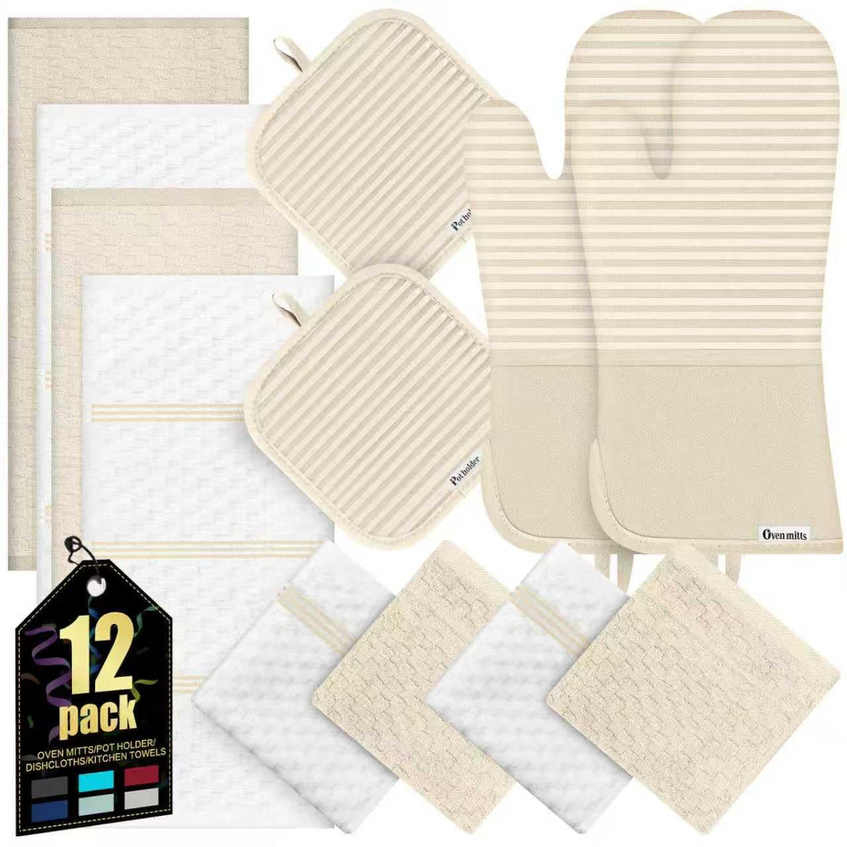 KacNacPro oven mitts with silicone grip for secure hot pot handling.