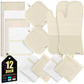 KacNacPro oven mitts with silicone grip for secure hot pot handling.