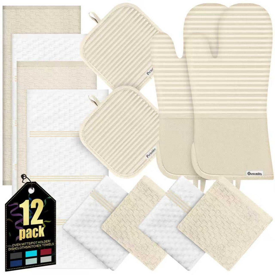 KacNacPro oven mitts with silicone grip for secure hot pot handling.