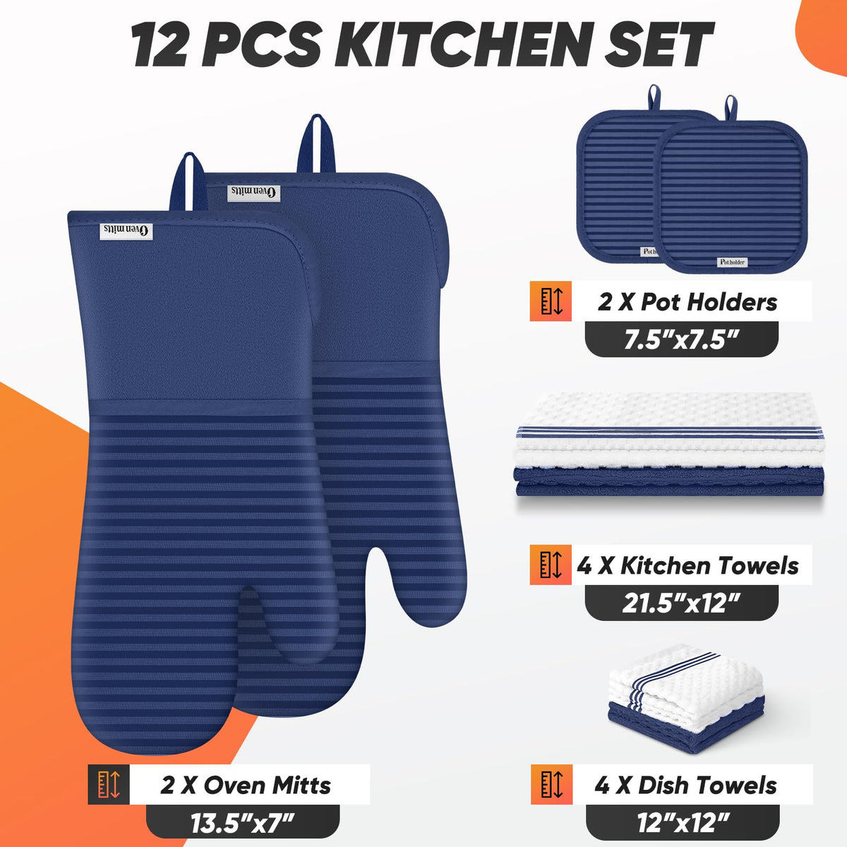 KacNacPro pot holders with extended cuffs provide secure grip on heavy pots.