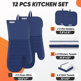 KacNacPro pot holders with extended cuffs provide secure grip on heavy pots.