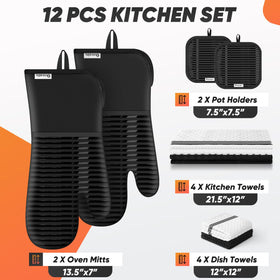 KacNacPro pot holders set provides a secure grip on sizzling pots and pans.