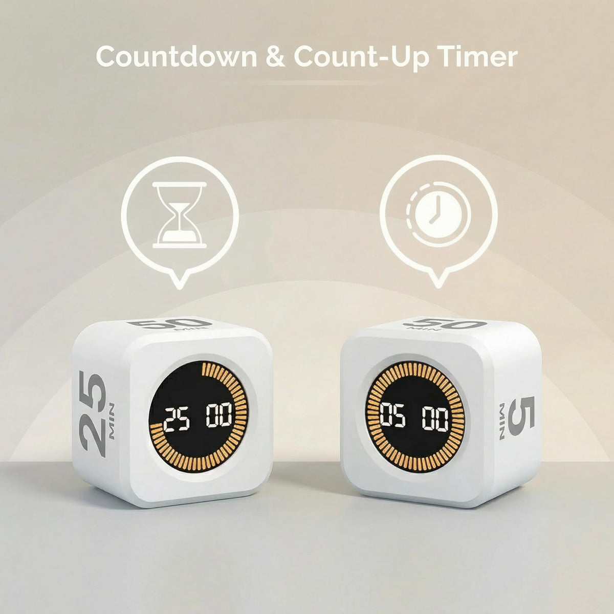 KADAMS Pomodoro Timer Visual demonstrating customizable countdown on a side.