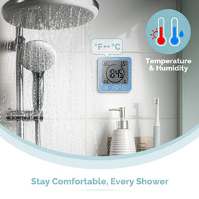KADAMS IP24 water-resistant clock protects against splashes in damp spaces.