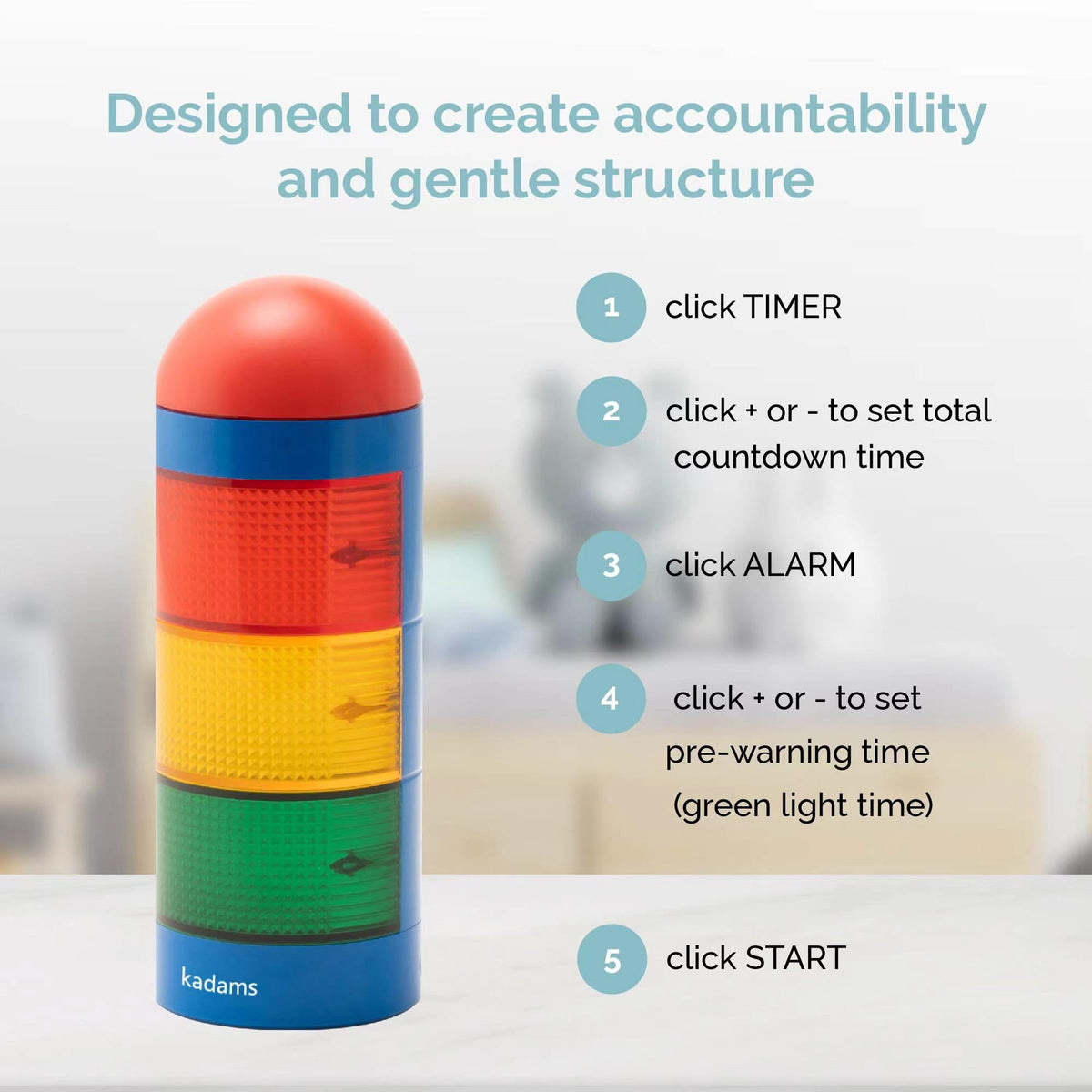 KADAMS visual timer accessibility features support diverse abilities.