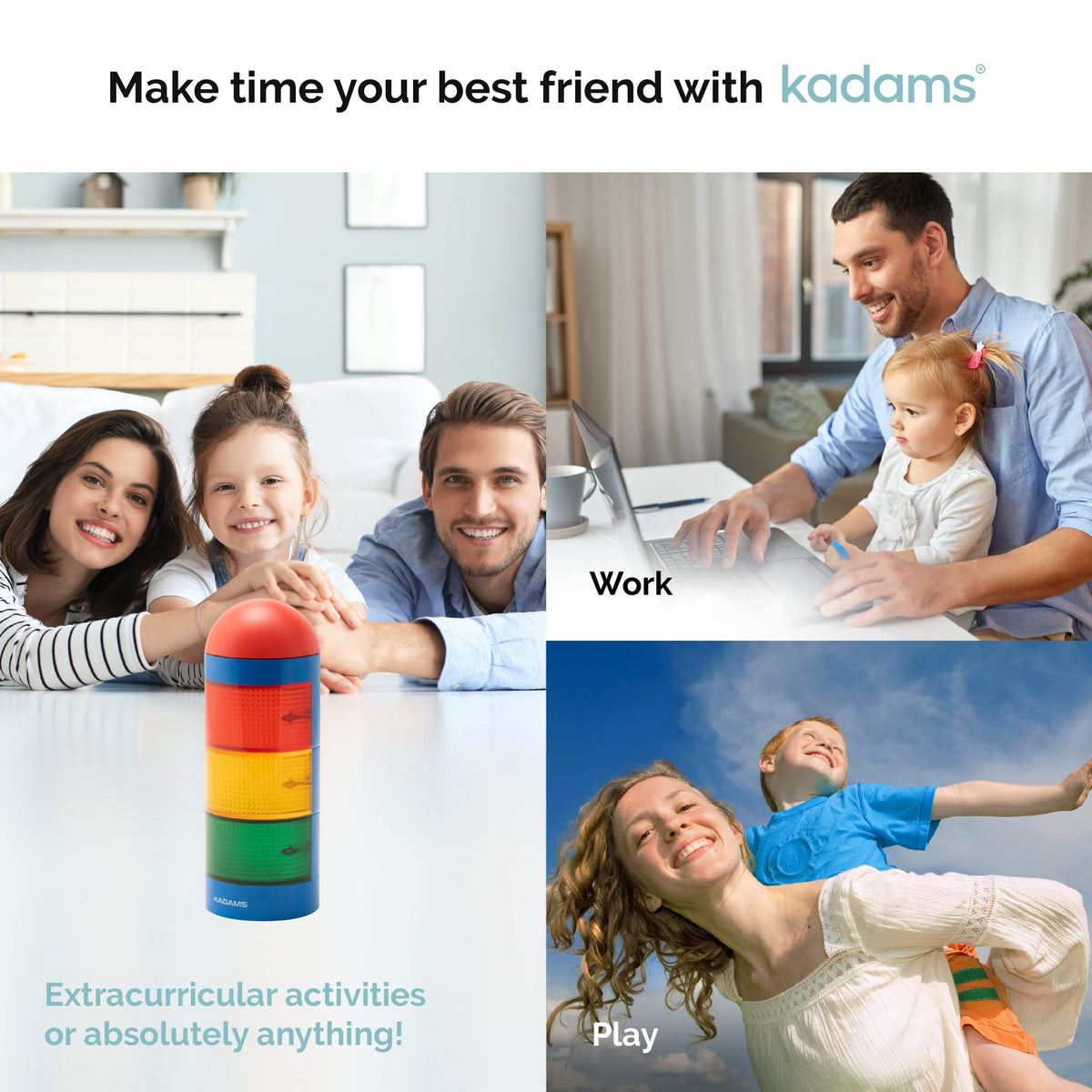 KADAMS visual timer memory function saves your previous settings.