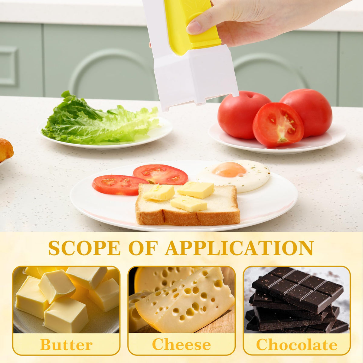 KAELUX butter slicer with airtight lid preserves freshness and prevents odors.