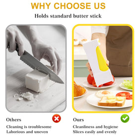 KAELUX butter slicer fridge storage container keeps butter organized and hygienic.