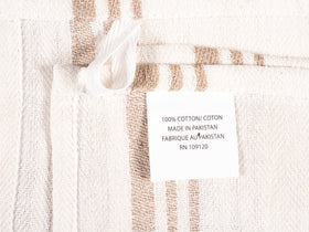 KAF Home beige flat kitchen towels wiping spills on counters.