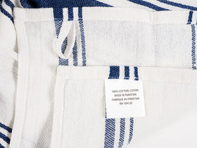 KAF Home Assorted Flat Kitchen Towels Navy machine wash care, easy-clean lifestyle.