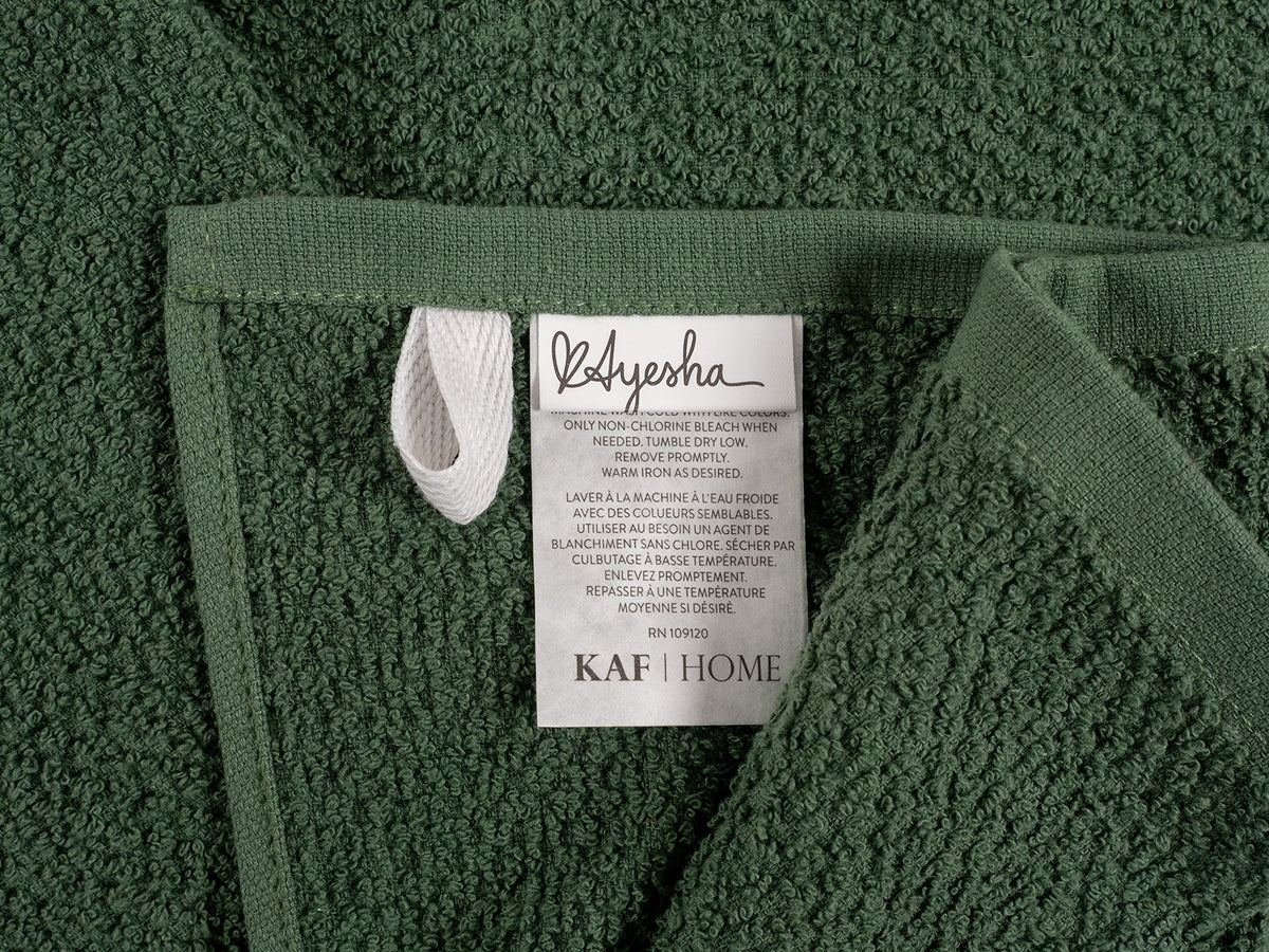 KAF Home Ayesha Curry mixed towel with woven stripe, versatile for kitchen prep.