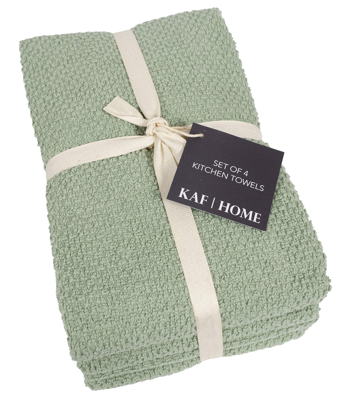 KAF Home Deluxe Popcorn Terry towel on counter ready for messes