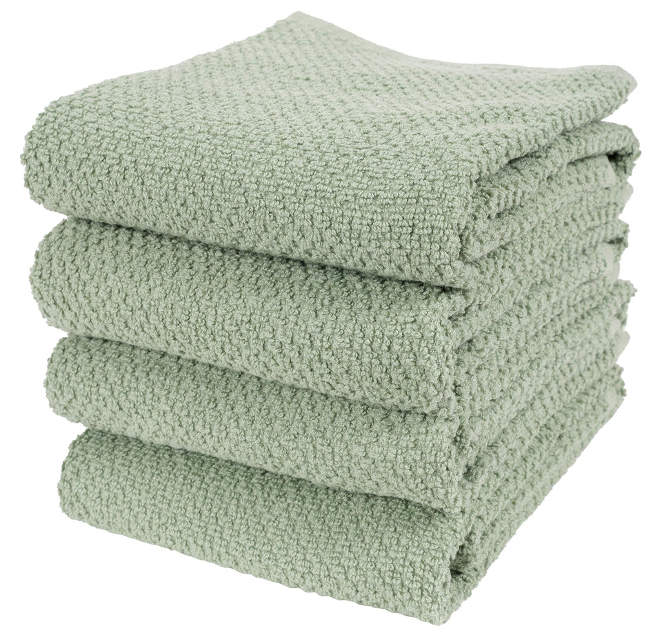KAF Home Deluxe Popcorn Terry towel rolled for quick spill cleanup
