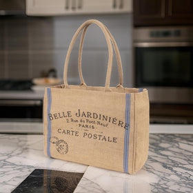 Reinforced bottom on KAF Home Jute Market Tote for stability
