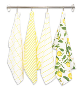 KAF Home Lemons All Over detail showing bright print and cotton finish.