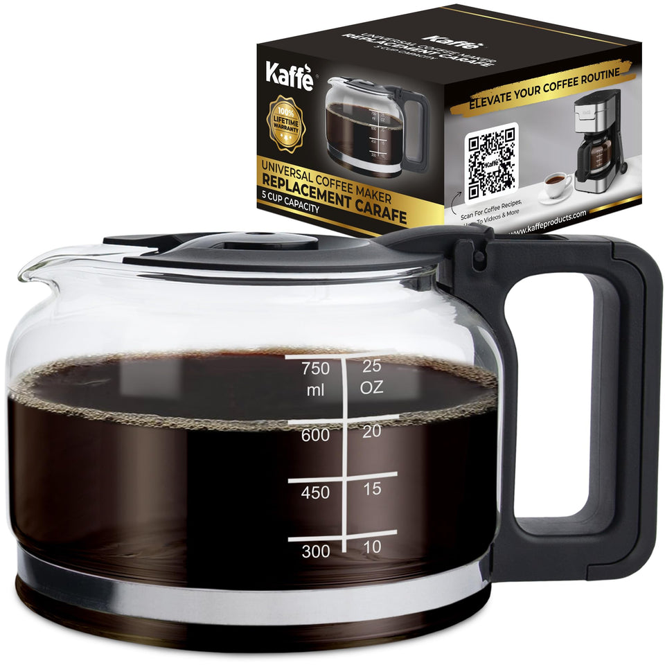 Kaffè Universal 5-Cup Glass Carafe front view for easy pouring and compatibility