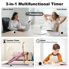 Kaflin Small Productivity Timer magnetic-attachment on a metal surface for easy placement