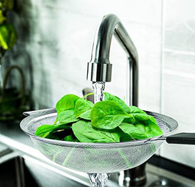 KAFOOR strainer with thermo plastic rubber handle for secure grip