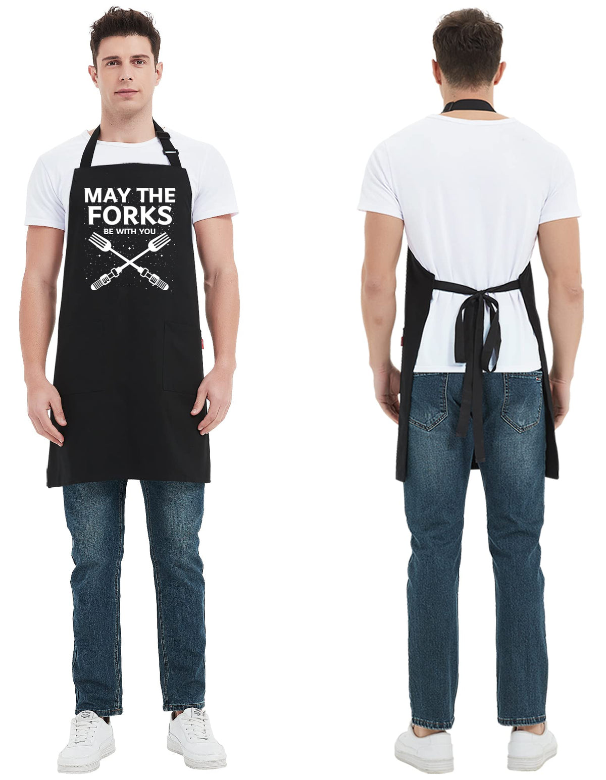 Kaidouma grill apron cotton texture emphasizes soft yet sturdy material
