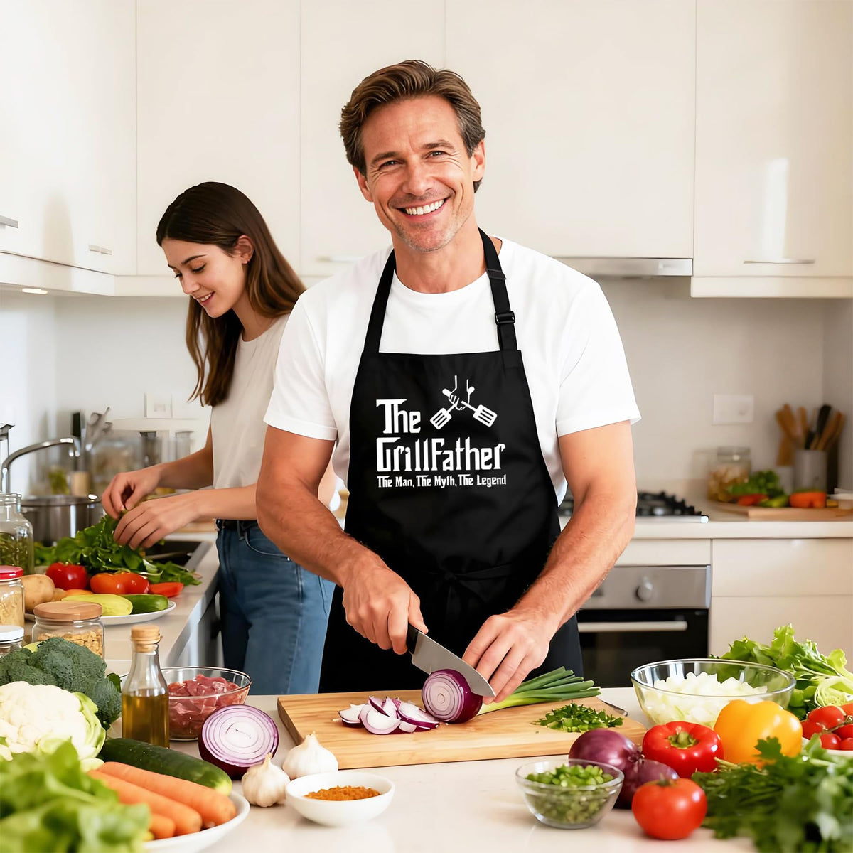Kaidouma The Grillfather apron ideal gift idea for dads and grill lovers.
