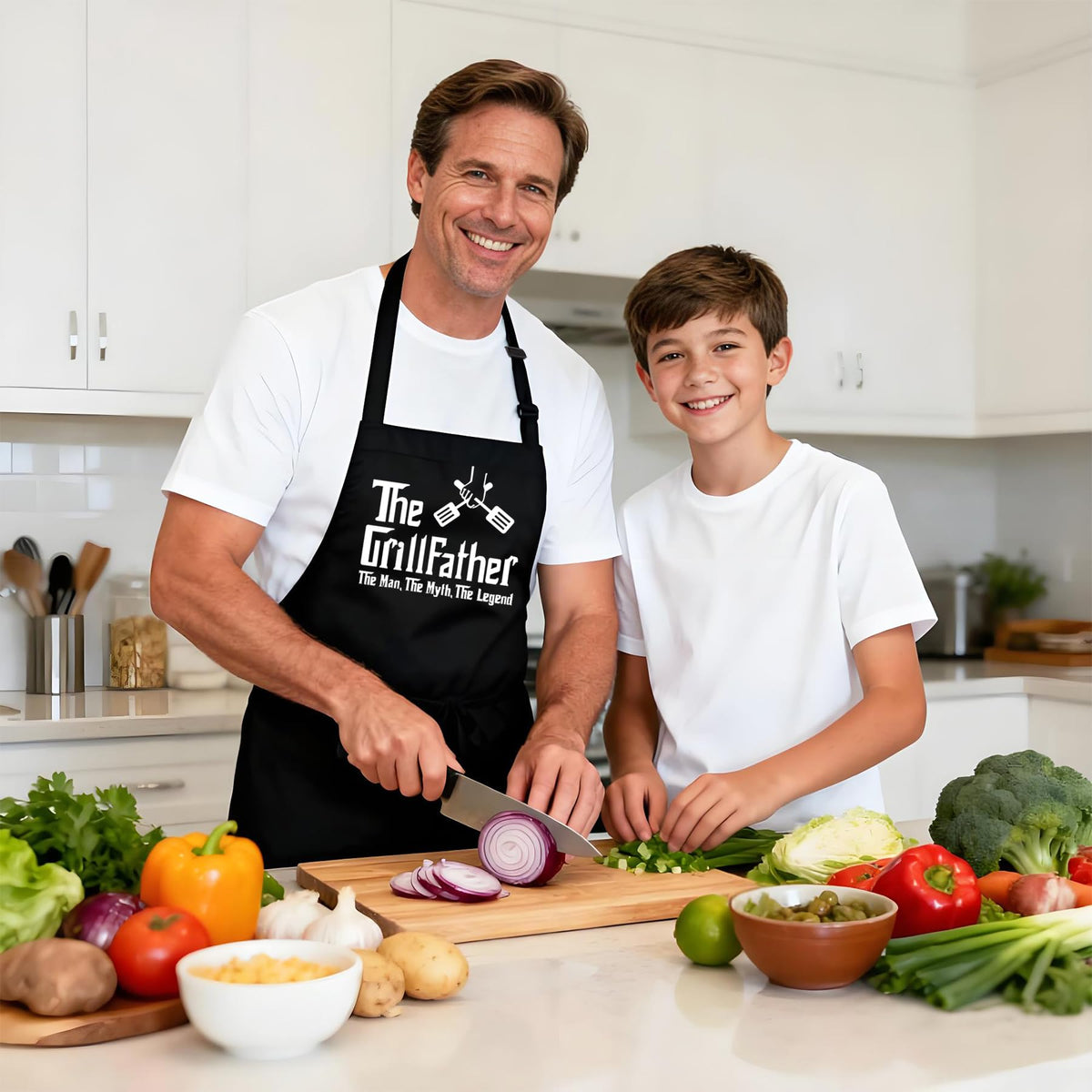 Kaidouma The Grillfather apron wash care simplifies cleaning after backyard feasts.