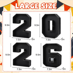 Graduation centerpiece setup featuring Kaiolbly 2026 numbers for a memorable moment.