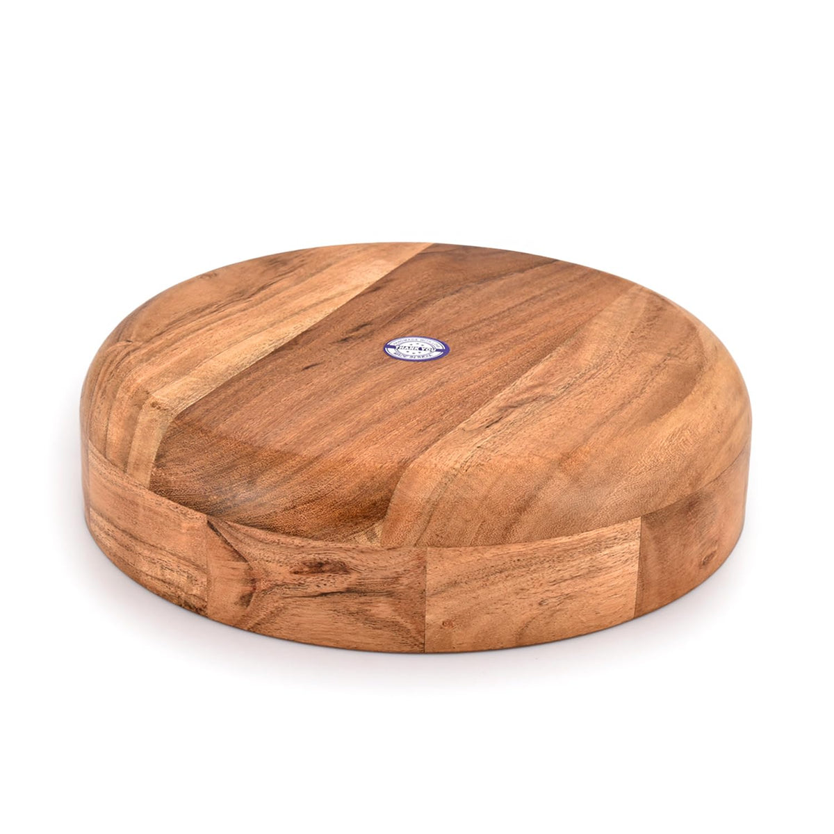Kaizen Casa wooden round bowl on kitchen-dining setup for stylish serving.