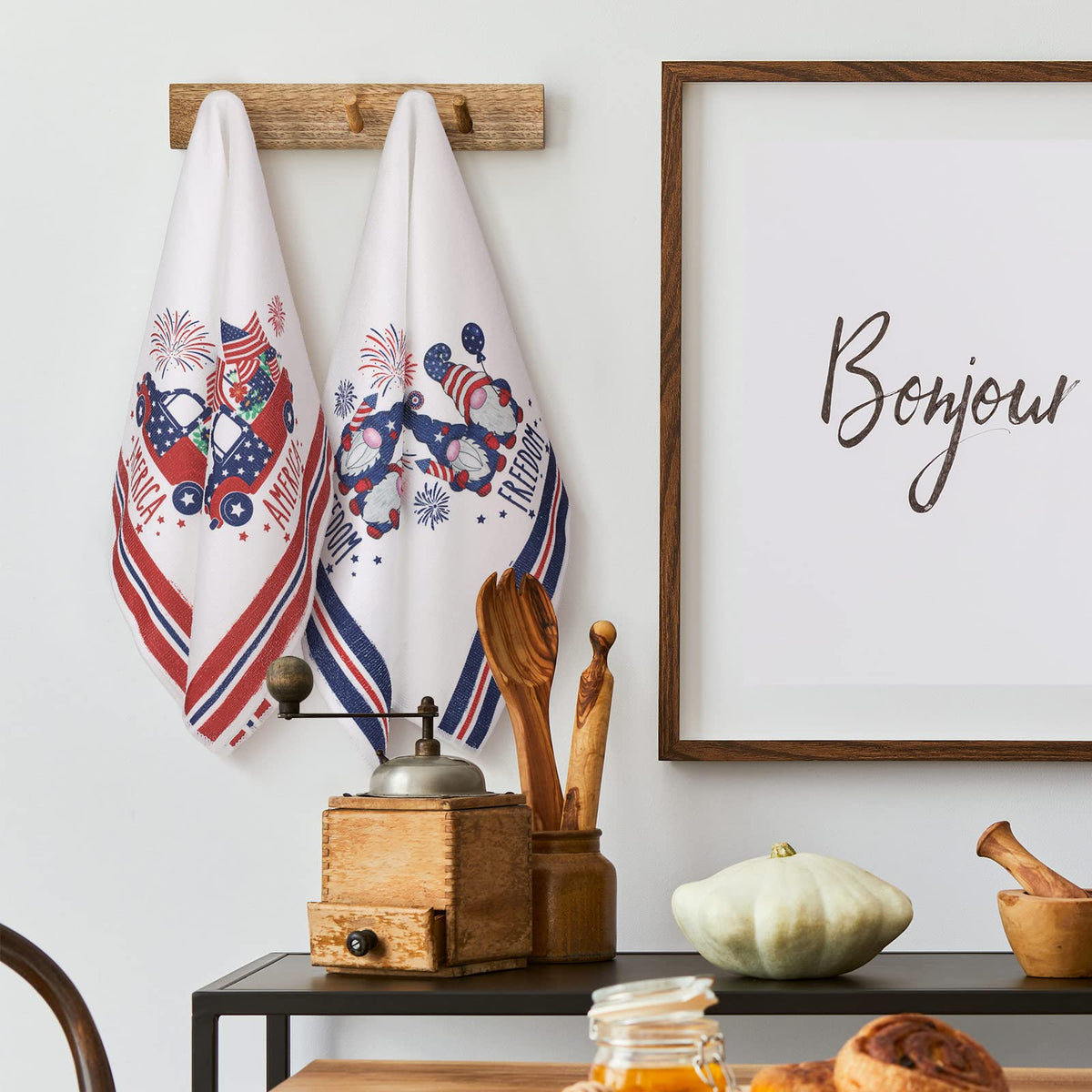 Kajaia 250th anniversary themed towels celebrate history while refreshing kitchen surfaces.