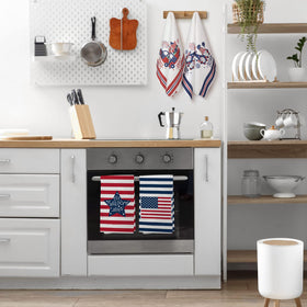 Kajaia USA flag towels for Independence Day decor and quick wipe-downs.