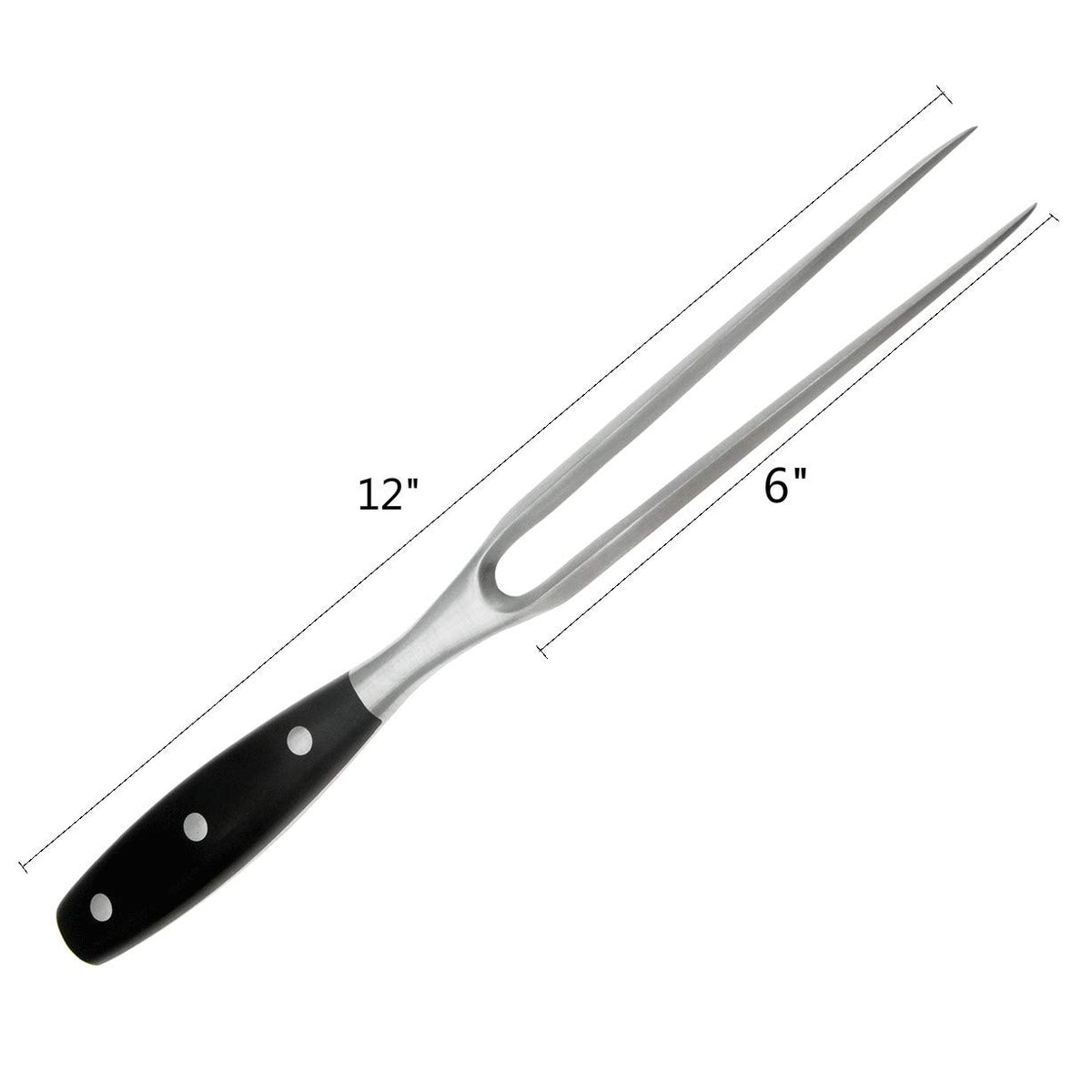 Kakamono meat fork ergonomic grip keeps hands safe while carving.