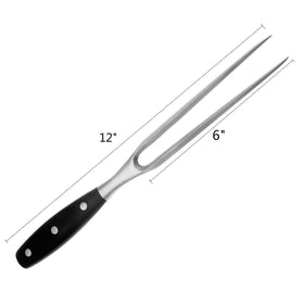 Kakamono meat fork ergonomic grip keeps hands safe while carving.