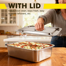 KAKO 7.6 qt capacity baking pan, perfect for big portions.