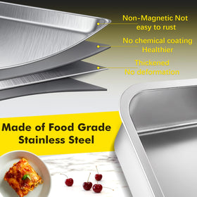 KAKO 9x13 baking pan with lid on, heat retaining for even cooking.