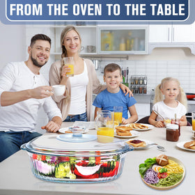 KAKO durable bakeware safe in microwave, oven, and freezer.