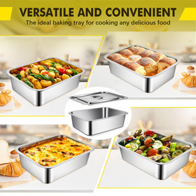 KAKO dishwasher- and freezer-safe pan for easy cleanup and storage.