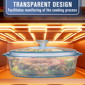 KAKO ribbed oval design glass baking dish elevates table presentation.