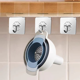 Kalave four funnels nesting design saving kitchen space when stored.