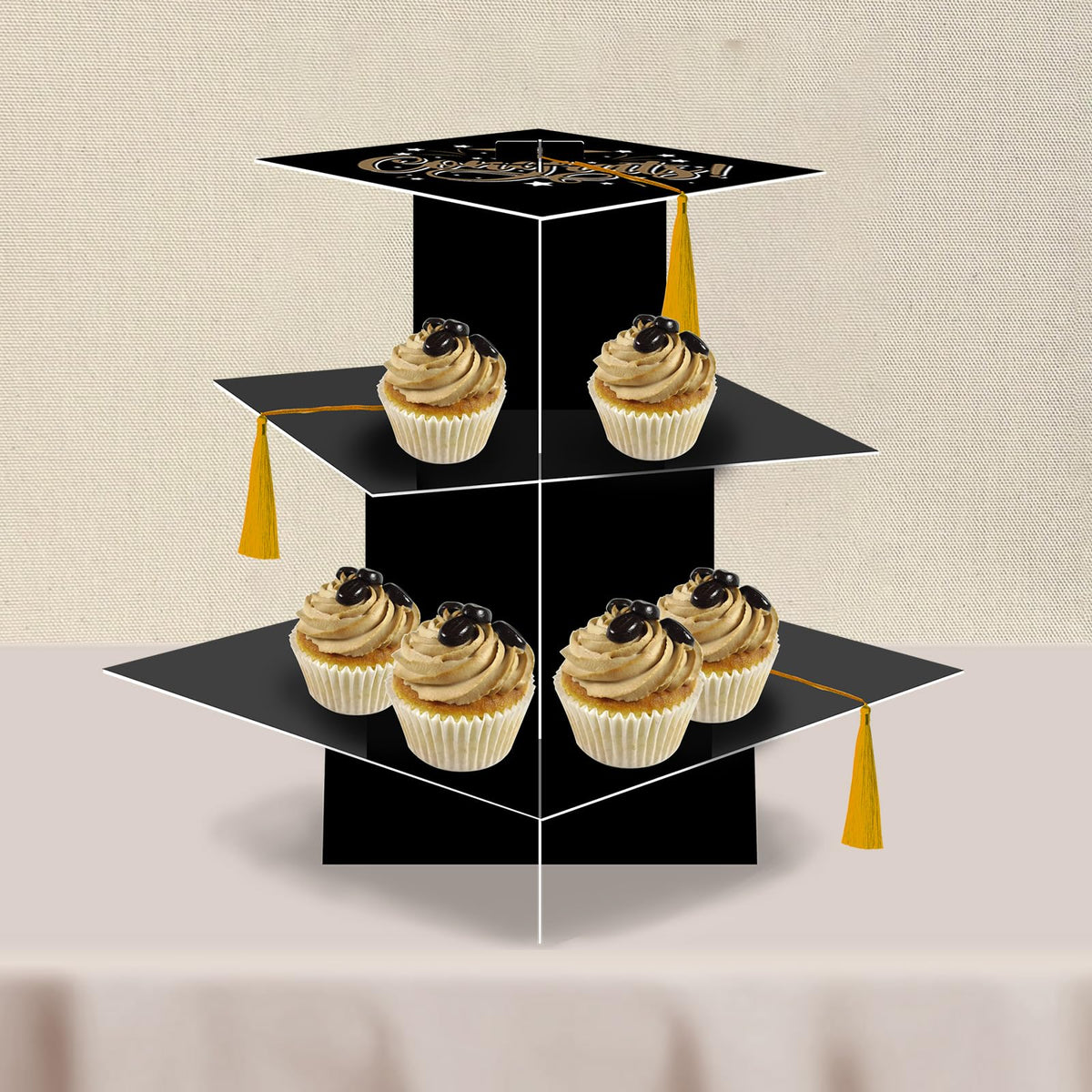 KALEFO compact 3-tier stand elevates dessert presentation.