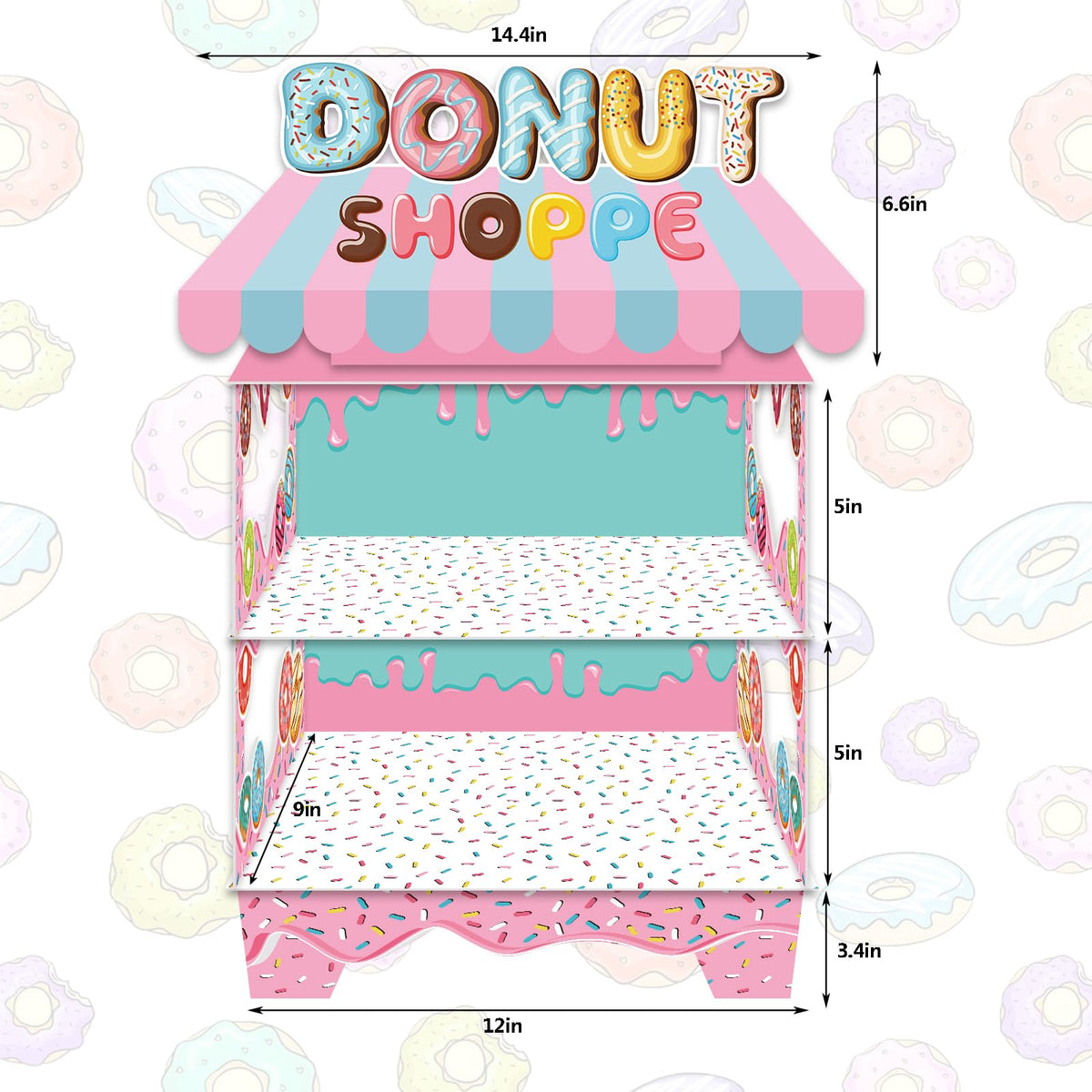 KALEFO Cupcake Decor Donut Stand enhances buffet visuals and guest enjoyment