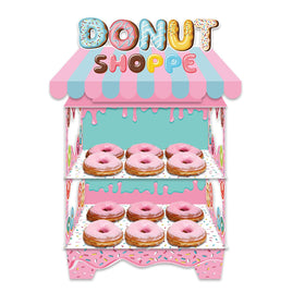 KALEFO Donut Party Stand three-tier dessert display for celebrations