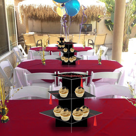 KALEFO Stand on buffet table creates dessert and favors focal point