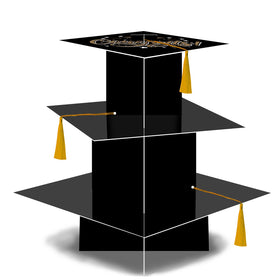 KALEFO graduation cupcake stand in gold for an elegant dessert display.