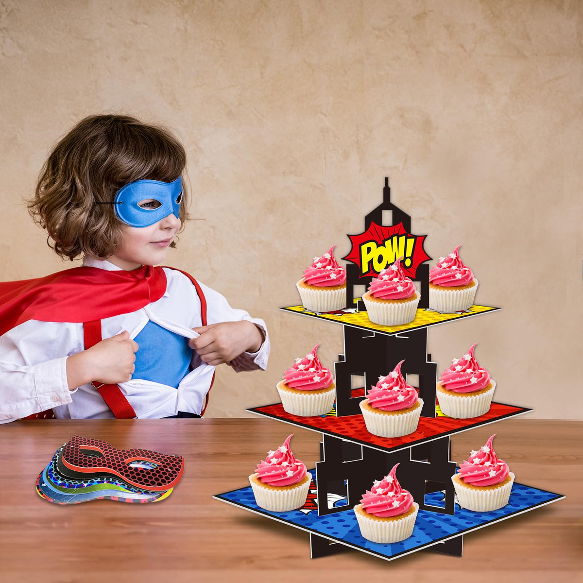 KALEFO three-tier dessert display saves table space and keeps desserts organized