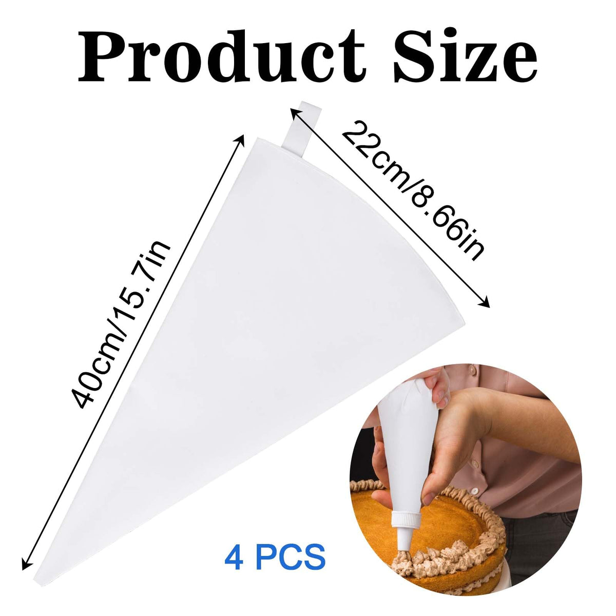 Kalione 16-inch cloth pastry bags for precise cake decorating.